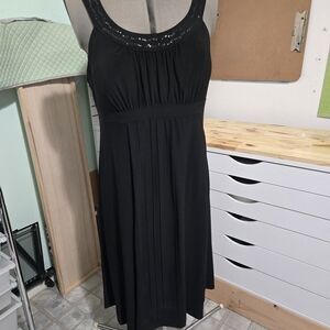 Signature by Sangria Black Sequin Midi Dress